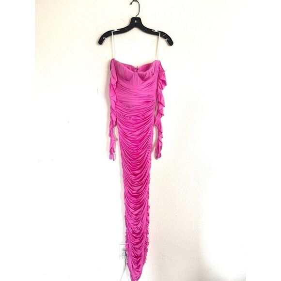 Alex Perry dalton column w gloves orchid pink AU4/US0 - Picture 13 of 13